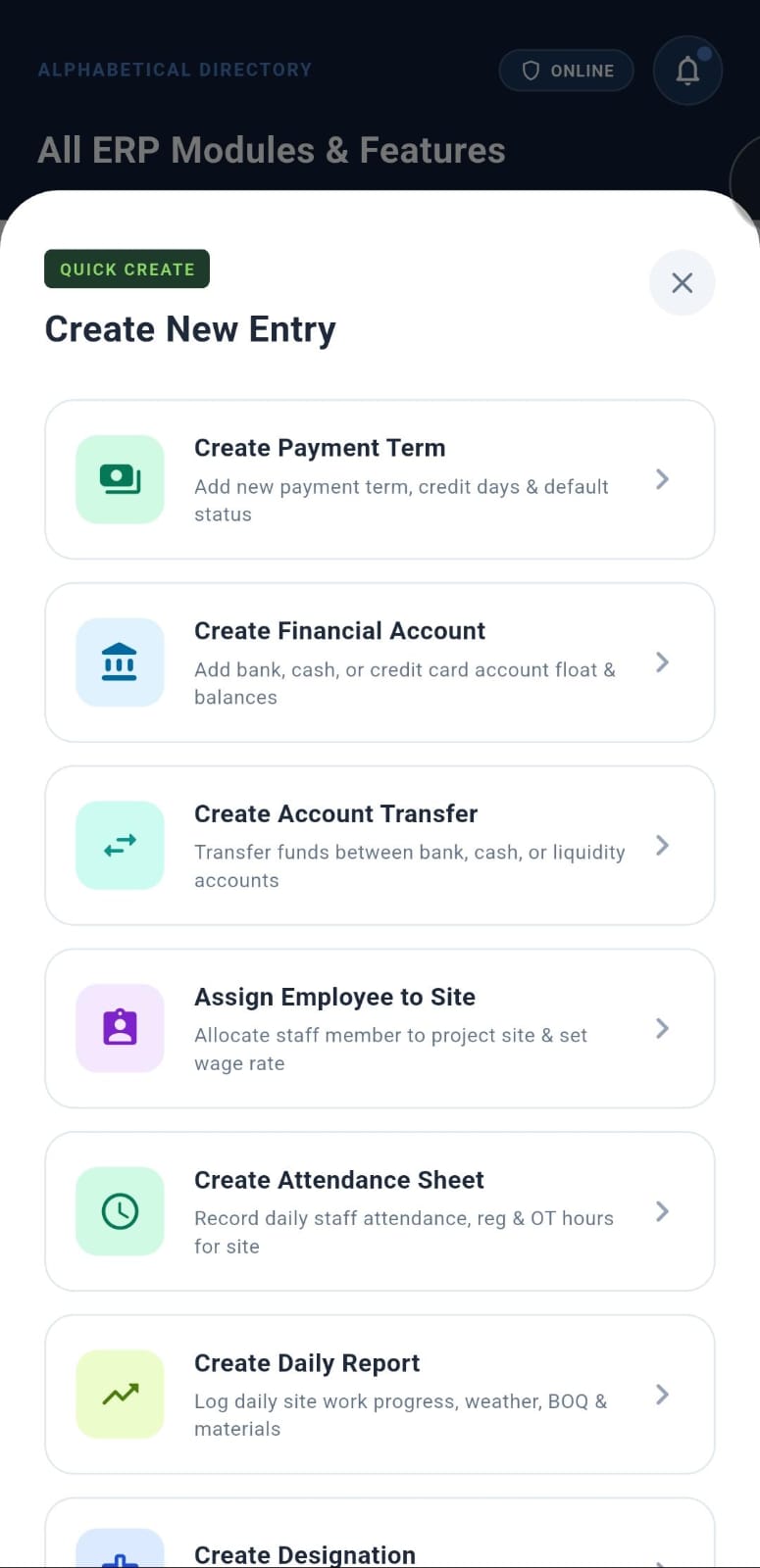 BOQ360 Quick Create Modules